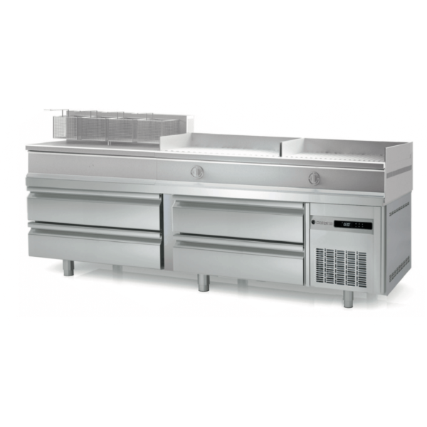 Bajomostrador refrigerado con cajones bajo cocina fondo 70 CORECO KBR