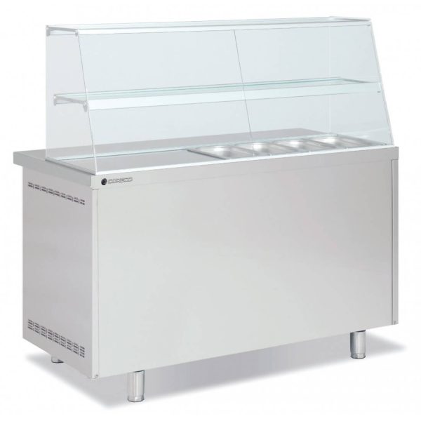 Mesa refrigerada ingredientes con cúpula cristal y estante CORECO MFK70