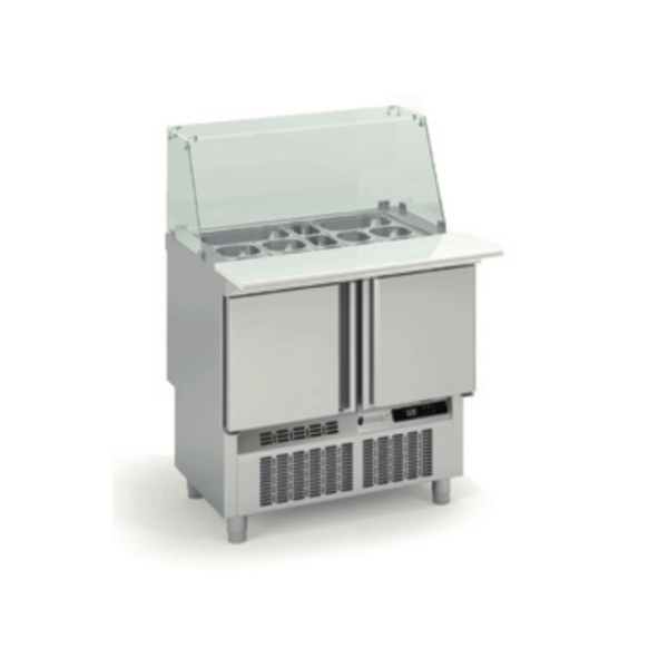 Mesa refrigerada ingredientes kebab y ensaladas CORECO MFK