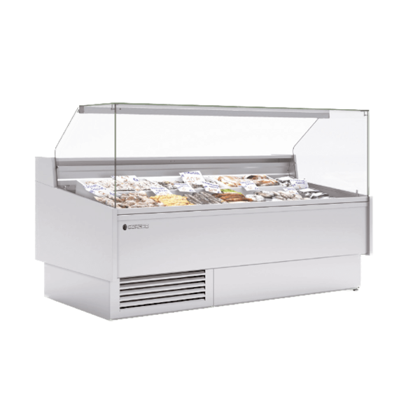 Vitrina refrigerada para pescado fondo 107 CORECO CVES-10-RR-P-EF
