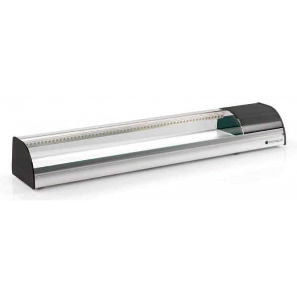 Vitrina refrigerada Sushi con cubetas cristal curvo Coreco BCCS